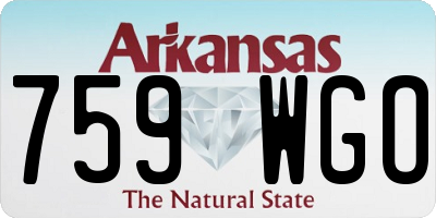 AR license plate 759WGO