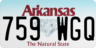 AR license plate 759WGQ