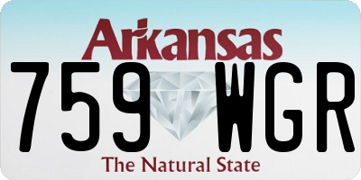 AR license plate 759WGR