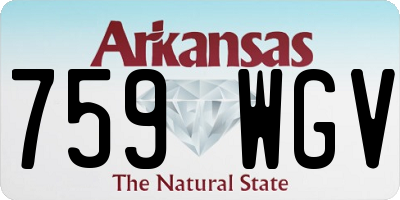 AR license plate 759WGV