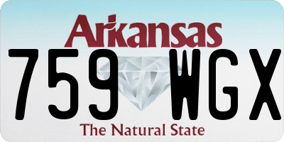 AR license plate 759WGX