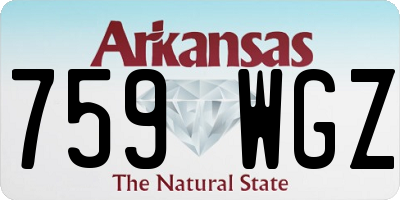 AR license plate 759WGZ