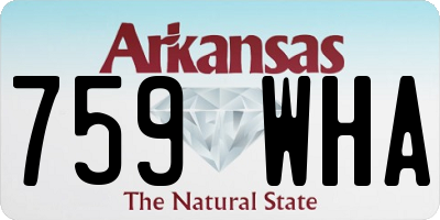 AR license plate 759WHA