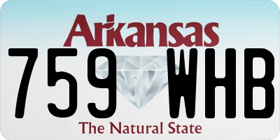 AR license plate 759WHB
