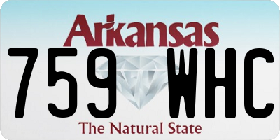 AR license plate 759WHC