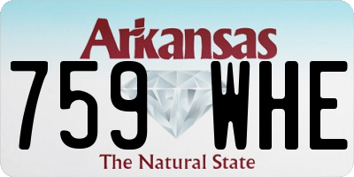 AR license plate 759WHE