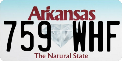 AR license plate 759WHF