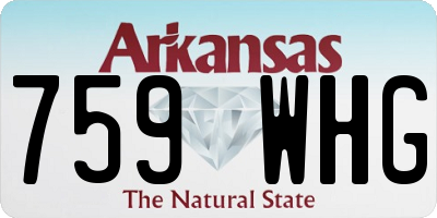 AR license plate 759WHG