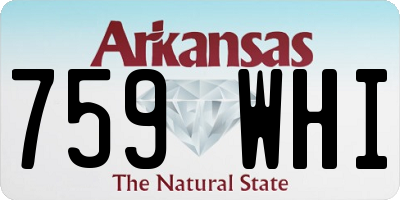 AR license plate 759WHI