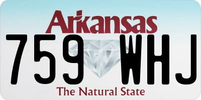 AR license plate 759WHJ