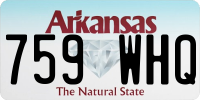 AR license plate 759WHQ