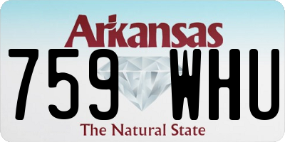 AR license plate 759WHU