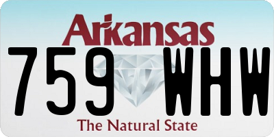 AR license plate 759WHW
