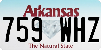 AR license plate 759WHZ