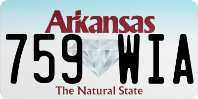 AR license plate 759WIA