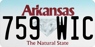 AR license plate 759WIC