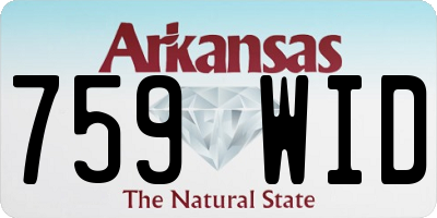 AR license plate 759WID