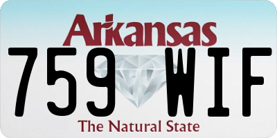 AR license plate 759WIF