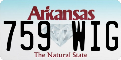 AR license plate 759WIG