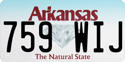 AR license plate 759WIJ
