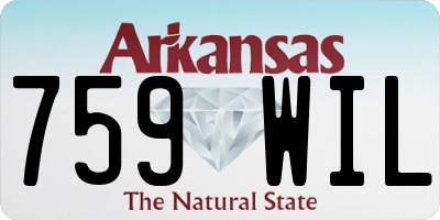 AR license plate 759WIL
