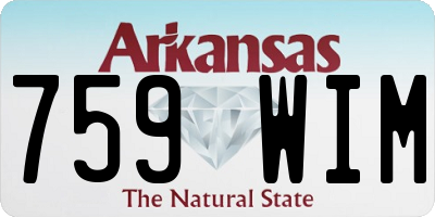 AR license plate 759WIM