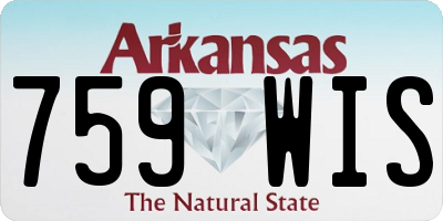 AR license plate 759WIS