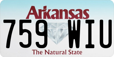AR license plate 759WIU