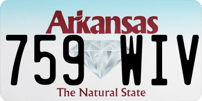 AR license plate 759WIV