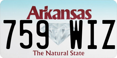 AR license plate 759WIZ