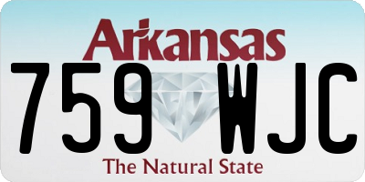 AR license plate 759WJC