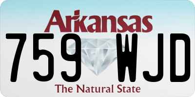 AR license plate 759WJD