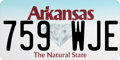 AR license plate 759WJE
