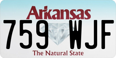 AR license plate 759WJF
