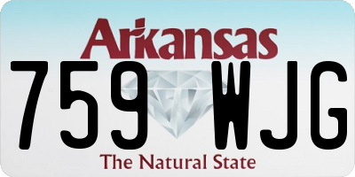 AR license plate 759WJG