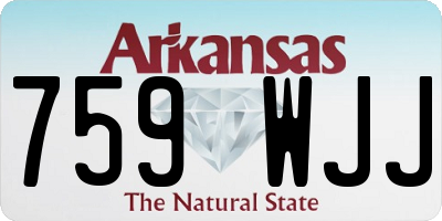 AR license plate 759WJJ