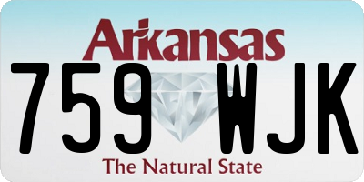 AR license plate 759WJK