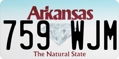 AR license plate 759WJM