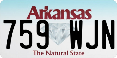 AR license plate 759WJN