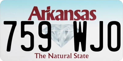 AR license plate 759WJO