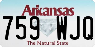 AR license plate 759WJQ