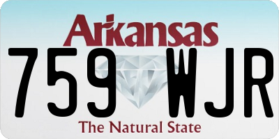 AR license plate 759WJR