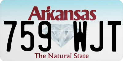 AR license plate 759WJT