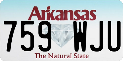 AR license plate 759WJU