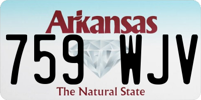 AR license plate 759WJV