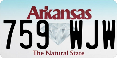 AR license plate 759WJW