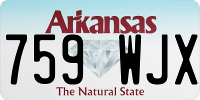 AR license plate 759WJX
