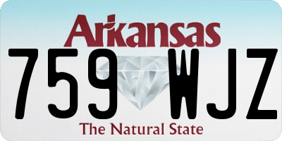 AR license plate 759WJZ