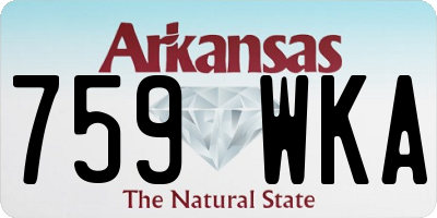 AR license plate 759WKA