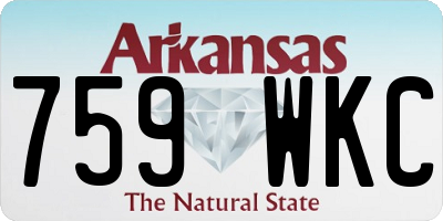 AR license plate 759WKC